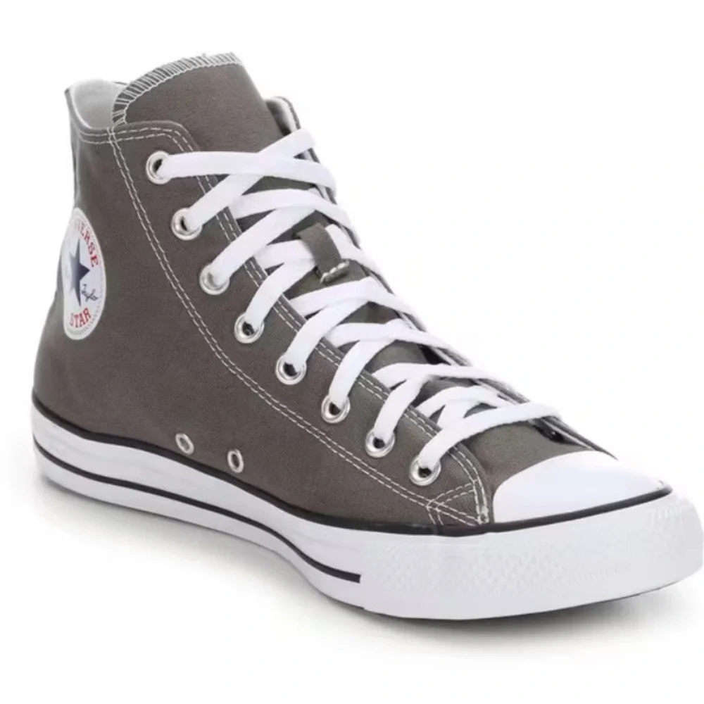 Converse High Top Sneaker - Gray with White Accents - Picture 2 of 5